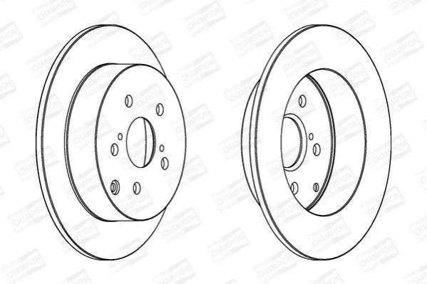 <strong>TOYOTA Диск тормозной задн.Corolla 01- CHAMPION 562415CH (фото 1)</strong>