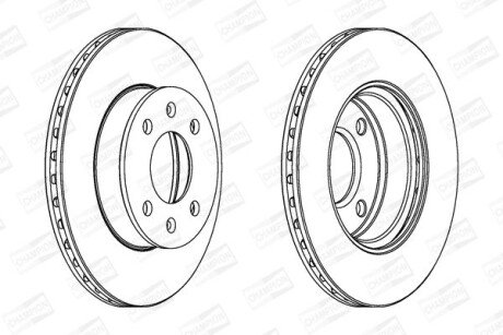 Диск гальмівний CHAMPION 562428CH фото товару