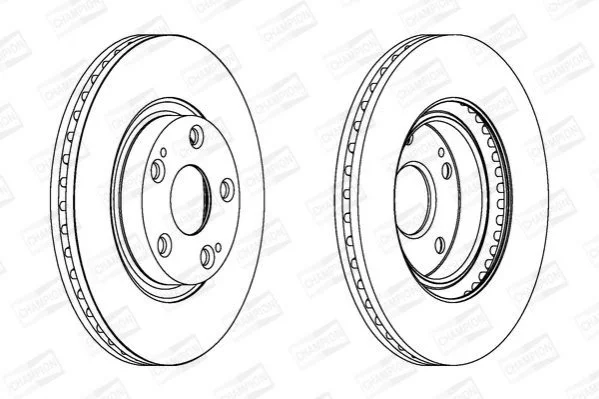 <strong>Диск гальмівний передній (кратно 2шт.) Toyota Auris (06-12), Avensis (03-08), Cor CHAMPION 562430CH (фото 1)</strong>