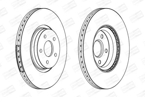 <strong>Диск гальмівний передній (ціна за 1шт.) Ford C-Max (07-)/Volvo S40 II, V40 (56243 CHAMPION 562434CH-1 (фото 1)</strong>