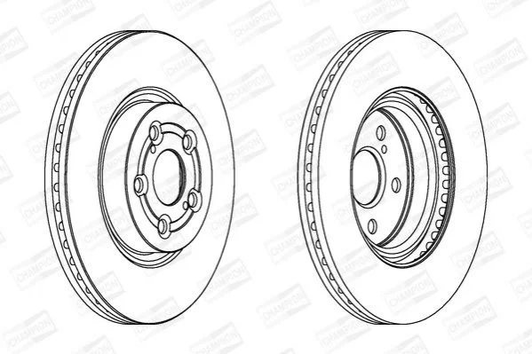 <strong>Диск гальмівний передній (кратно 2шт.) Toyota Avensis (03-08) CHAMPION 562439CH (фото 1)</strong>