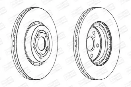 Диск гальмівний передній (кратно 2шт.) Toyota Avensis (03-08) для CHAMPION 562439CH фото товару