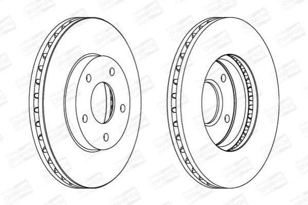 <strong>Диск гальмівний передній (кратно 2шт.) Nissan Almera (98-06), X-Trail (01-13) CHAMPION 562441CH (фото 1)</strong>