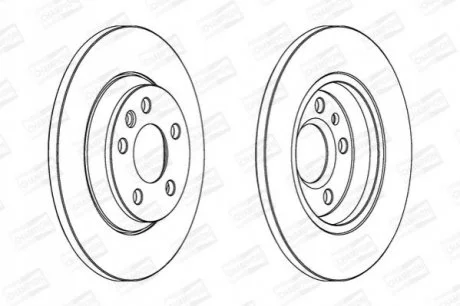 VW Диск тормозной задн.T4, Sharan 00-SeatFord (294*13,5) для Volkswagen, Seat, Ford CHAMPION 562448CH фото товару