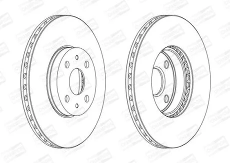 Диск гальмівний для Toyota CHAMPION 562452CH фото товару