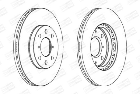 Диск гальмівний CHAMPION 562456CH фото товару
