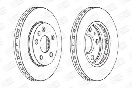 OPEL Диск тормозной передн.&quot;16&quot; Insignia 08- CHAMPION 562460CH фото товара
