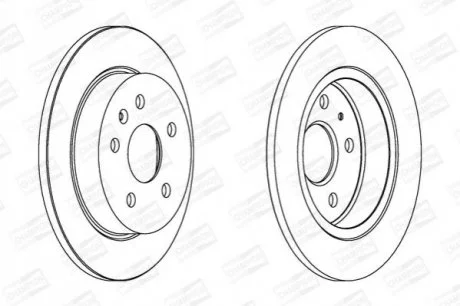 OPEL Диск тормозной задн."16" Insignia 08- для Opel, Vauxhall, Saab CHAMPION 562461CH фото товару