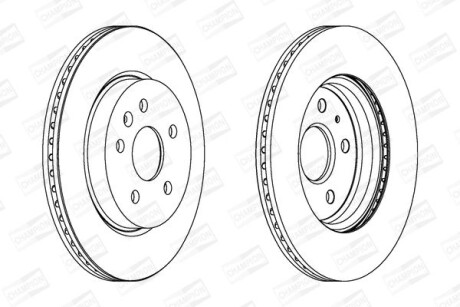 Диск гальмівний CHAMPION 562463CH фото товару