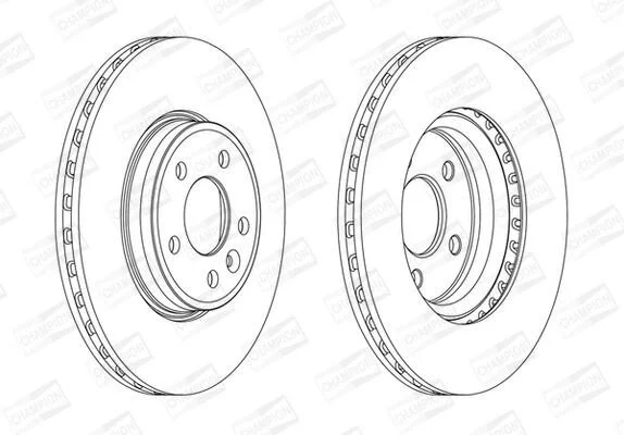 <strong>Диск гальмівний передній (кртано 2) Audi A4 (B8) CHAMPION 562466CH (фото 1)</strong>