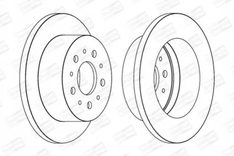 Диск гальмівний задній (кратно 2шт.) Citroen Jumper (06-)/Fiat Ducato (06-)/Peugeot Boxer (05-) для CHAMPION 562526CH фото товару