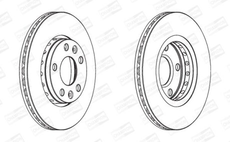 Диск гальмівний CHAMPION 562529CH фото товара