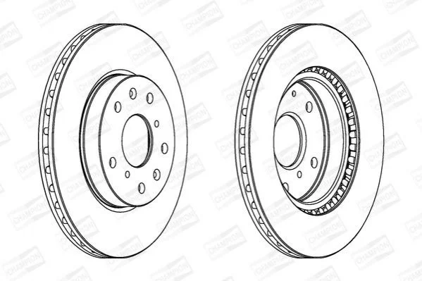 <strong>Диск гальмівний передній (кратно 2шт.) Fiat Sedici (06-14)/Suzuki SX4 (06-), Vitara (LY) (15-) CHAMPION 562534CH (фото 1)</strong>