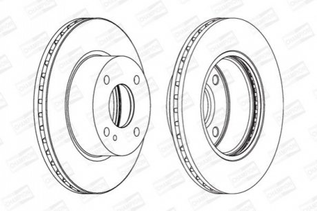 FORD Диск тормозной передн. Fiesta 08- CHAMPION 562539CH фото товара