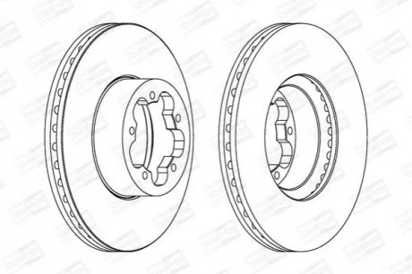 Диск гальмівний передній (кратно 2шт.) Ford Transit (06-14), Transit Tourneo (06-14) для CHAMPION 562540CH фото товару