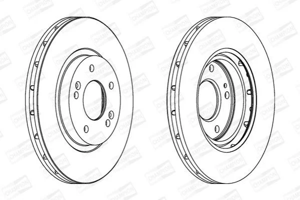 <strong>HYUNDAI Диск тормозной передний Santa Fe 01-, MITSUBISHI ASX 2.0 MIVEC 10- CHAMPION 562549CH (фото 1)</strong>