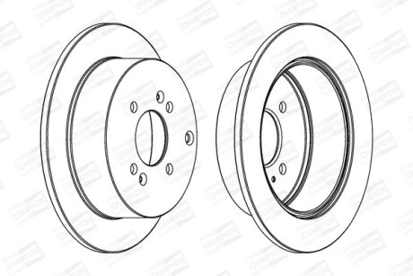 Диск гальмівний CHAMPION 562551CH-1 фото товара