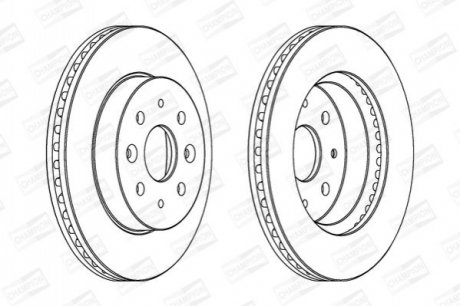 PARTS KIA Тормозной диск передн.Rio 1.3/1.5 00- CHAMPION 562557CH фото товара