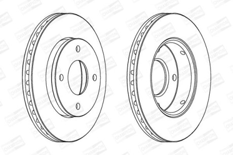 Диск гальмівний CHAMPION 562575CH фото товара
