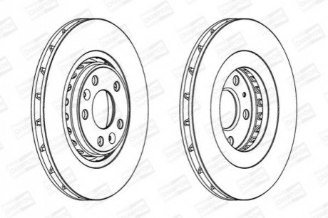 Диск гальмівний CHAMPION 562596CH фото товару