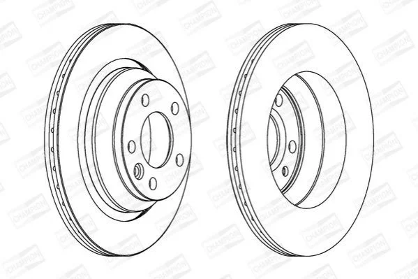 <strong>Диск гальмівний задній (кратно 2шт.) VW MULTIVAN V (03-15) CHAMPION 562603CH (фото 1)</strong>