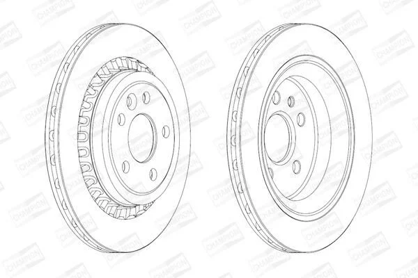<strong>Диск гальмівний задній (кратно 2) Volvo XC60 I CHAMPION 562605CH (фото 1)</strong>
