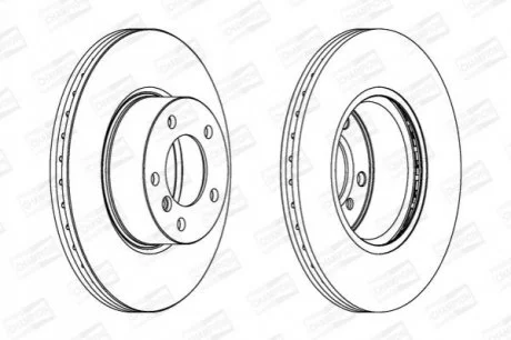 Диск гальмівний передній (кратно 2шт.) BMW 3 (E90) 04-12, 3 (F30, F80) 11-18, 3 Touring (E91) 04-12 для CHAMPION 562618CH фото товару