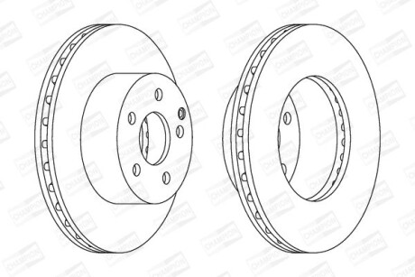 Диск гальмівний CHAMPION 562623CH фото товара