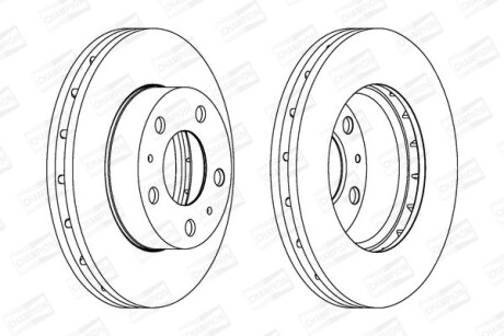 Диск гальмівний CHAMPION 562630CH-1 фото товару