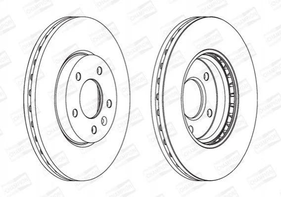 <strong>Диск гальмівний передній (кратно 2шт.) CHEVROLET CRUZE (J300) 09-/OPEL ASTRA J (P CHAMPION 562631CH (фото 1)</strong>