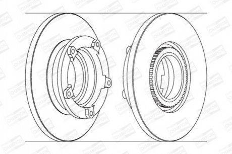 FORD Диск тормозной задн.Transit 06- CHAMPION 562638CH-1 фото товару