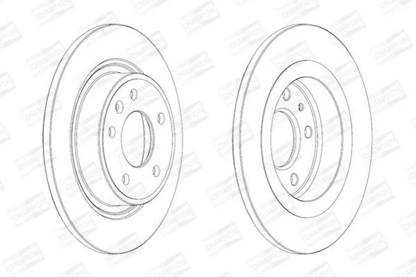 <strong>Диск гальмівний задній (кратно 2шт.) CHEVROLET CRUZE (J300) (09-)/OPEL ASTRA J (P CHAMPION 562640CH (фото 1)</strong>