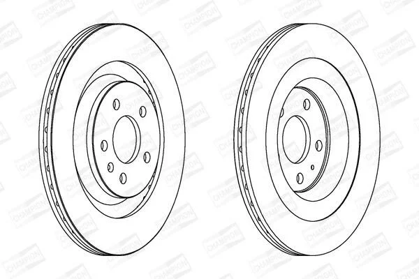 <strong>Диск гальмівний задній (кратно 2) Audi A4 (B8), Q5 (08-17) CHAMPION 562645CH (фото 1)</strong>