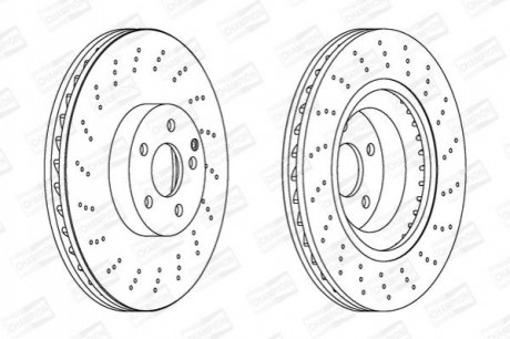 DB Тормозной диск передний S-class W221 05- CHAMPION 562678CH-1 фото товару