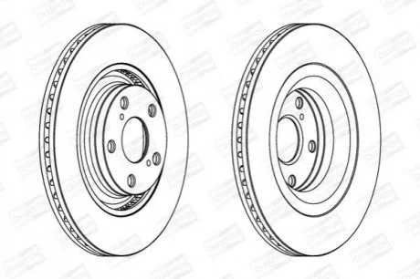 TOYOTA Диск тормозной передн.Avensis 2.0D-4D/2.2D-4D 08- для Toyota CHAMPION 562726CH фото товару