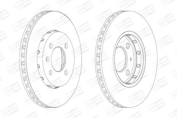 <strong>Гальмівний диск перед. Seat Mii/Skoda Citigo 11-19 компл. 2шт CHAMPION 562727CH (фото 1)</strong>