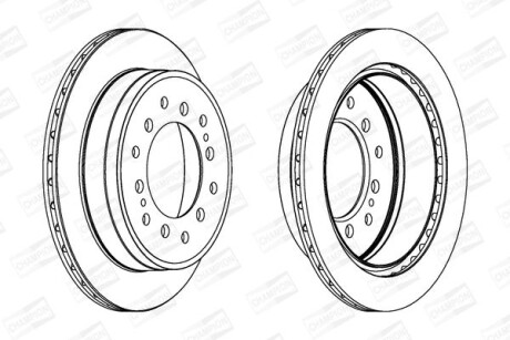 Диск гальмівний CHAMPION 562738CH фото товара