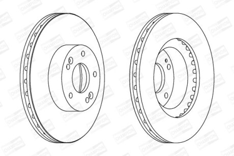 Диск гальмівний CHAMPION 562755CH фото товара