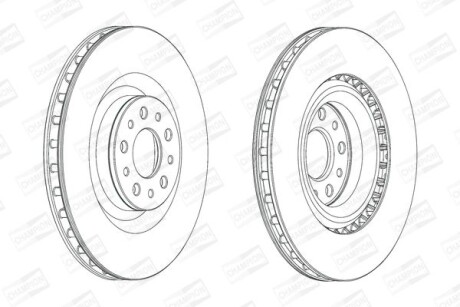 Диск гальмівний CHAMPION 562760CH фото товару