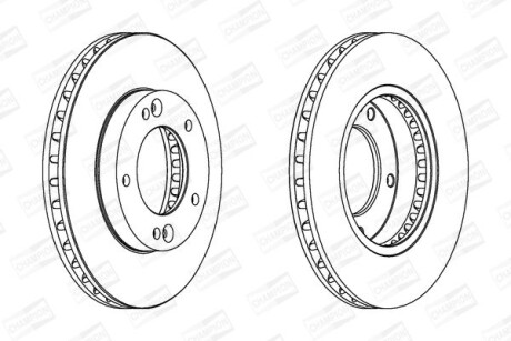 Диск гальмівний CHAMPION 562772CH фото товару