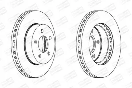 JEEP Диск тормозной задн.Cherokee 01- для Jeep CHAMPION 562856CH фото товару