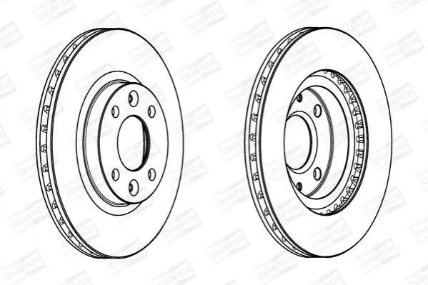 <strong>Диск гальмівний передній (кратно 2) Renault Logan II (12-), Sandero II (12-), Clio IV (Bh_) (12-) CHAMPION 562960CH (фото 1)</strong>