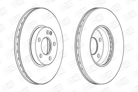 Диск гальмівний CHAMPION 562989CH фото товару