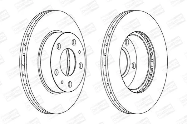 <strong>Диск гальмівний передній (кратно 2шт.) CITROEN JUMPER Van (230L) (94-02)/FIAT DUCATO (250_) (06-) CHAMPION 563021CH (фото 1)</strong>