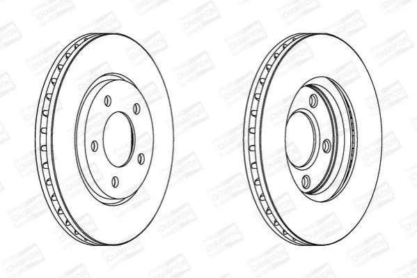 <strong>CHRYSLER Диск тормозной передн."15" 281*28 Voyager IV,Dodge Caravan 00- CHAMPION 563030CH (фото 1)</strong>