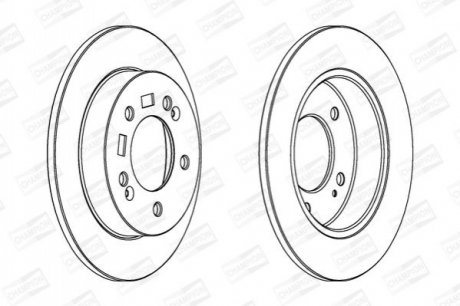 HYUNDAI Диск тормозной задн.ix20,Kia Venga 10- CHAMPION 563033CH