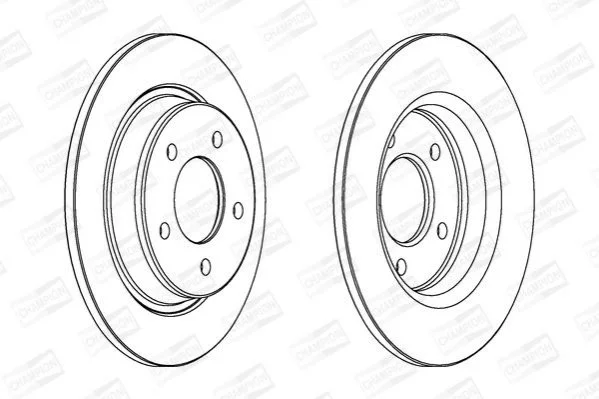 <strong>MAZDA Диск тормозной задн."15" Mazda 3/5 1.8/2.0/2.3 CHAMPION 563043CH (фото 1)</strong>