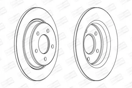 MAZDA Диск тормозной задн."15" Mazda 3/5 1.8/2.0/2.3 для Mazda CHAMPION 563043CH фото товару