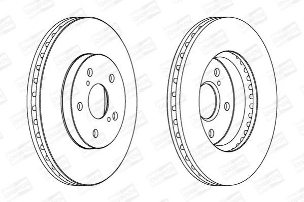 <strong>Диск гальмівний передній (ціна за 2шт.) Toyota Camry CHAMPION 563047CH (фото 1)</strong>