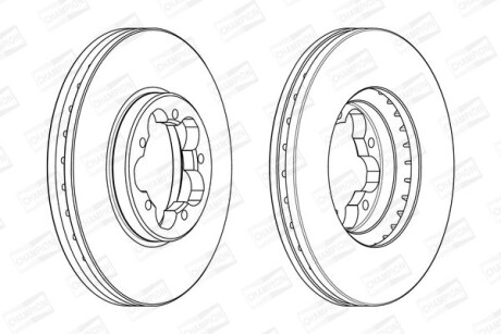 Диск гальмівний CHAMPION 563123CH фото товару